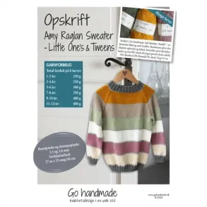 Go Handmade opskrift - Amy Raglan Sweater - Little One's & Tweens (1 - 12 r) - DK